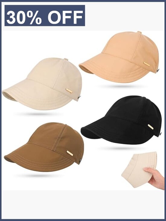 UPF 50+ Wide Brim Sun Hat Ponytail Breathable for Hiking Fishing Golf main image 4